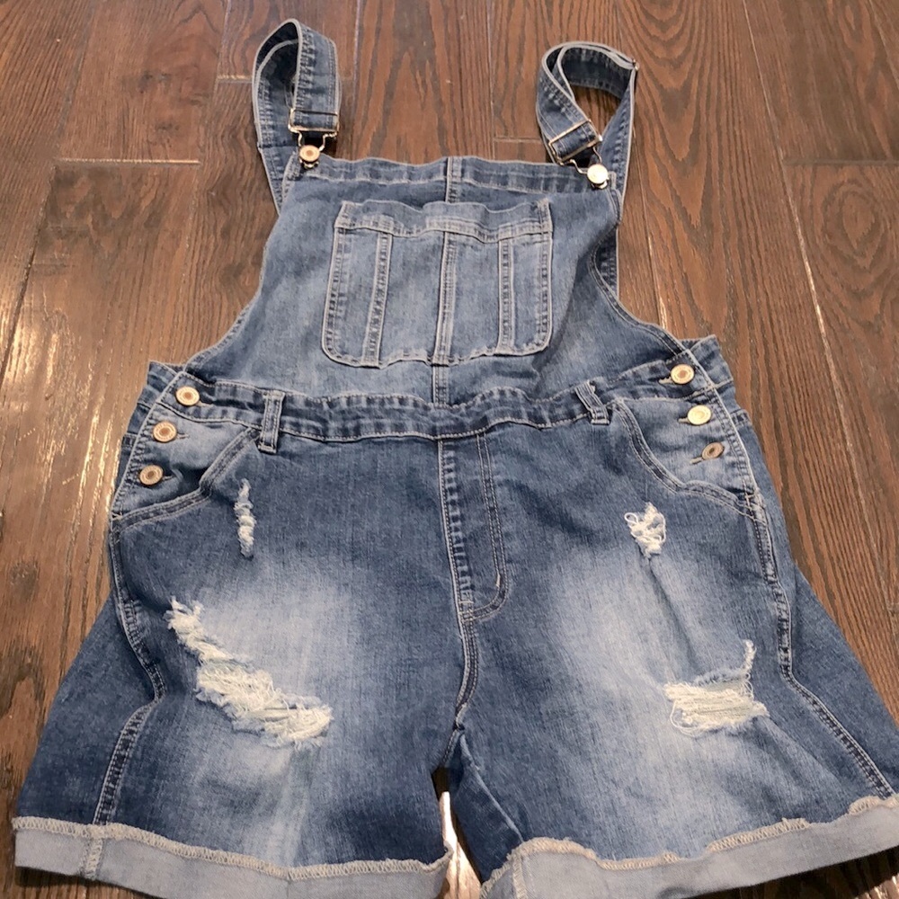Kancan denim shorts overalls size 1X - Picture 2 of 8
